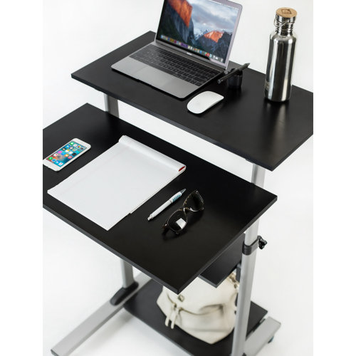 MountIt! Mobile Standing Desk and Height Adjustable StandUp Computer Workstation & Reviews
